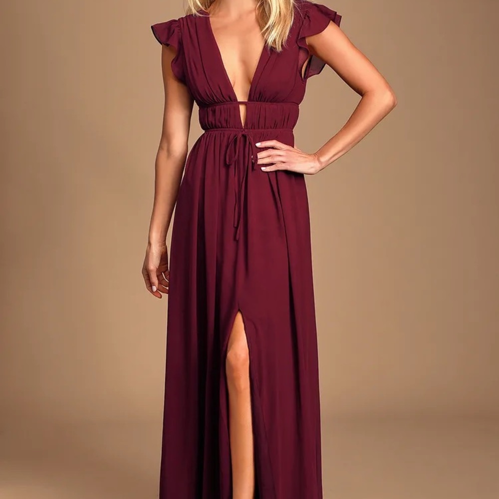 Lulus I’m All Yours Ruffled Maxi XL